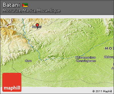 Physical Panoramic Map of Batani