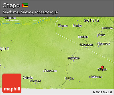 Physical Panoramic Map of Chapo