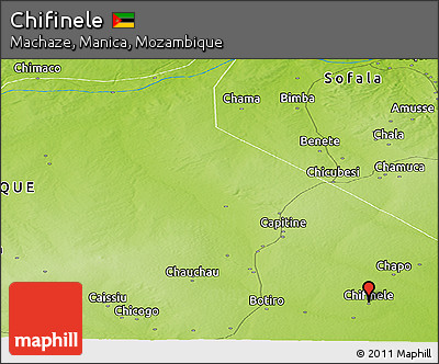 Physical Panoramic Map of Chifinele