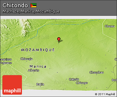 Physical Panoramic Map of Chitondo