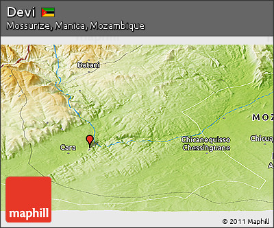 Physical Panoramic Map of Devi