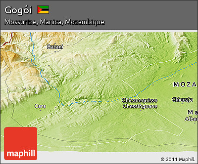 Physical Panoramic Map of Gogói
