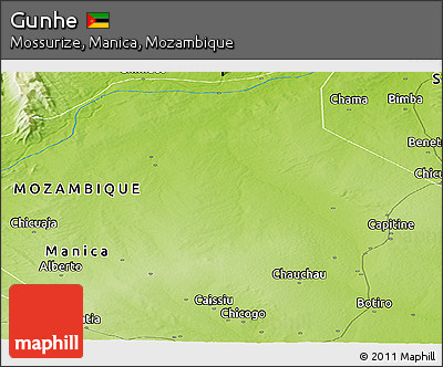 Physical Panoramic Map of Gunhe