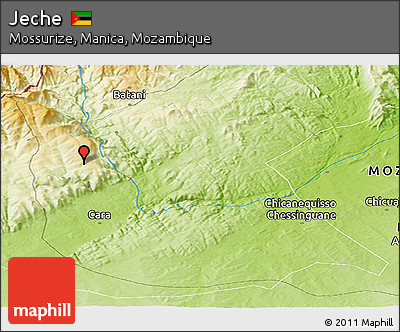 Physical Panoramic Map of Jeche
