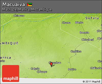 Physical Panoramic Map of Macuaiva