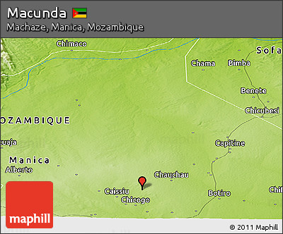 Physical Panoramic Map of Macunda