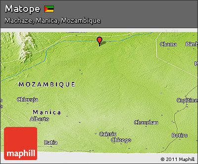 Physical Panoramic Map of Matope