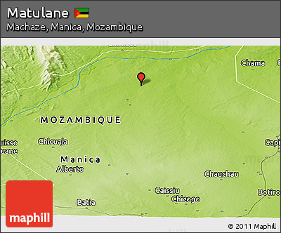 Physical Panoramic Map of Matulane