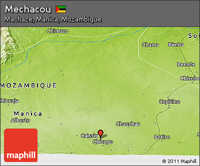 Physical Panoramic Map of Mechacou