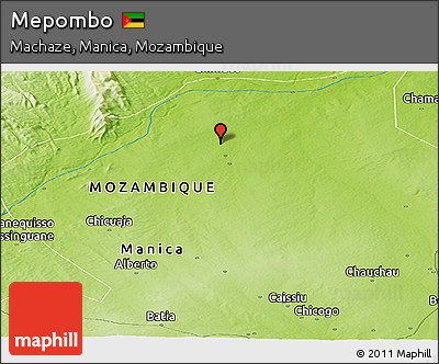Physical Panoramic Map of Mepombo