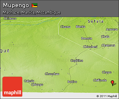 Physical Panoramic Map of Mupengo