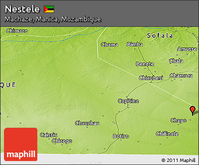 Physical Panoramic Map of Nestele