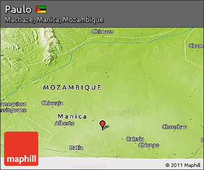 Physical Panoramic Map of Paulo