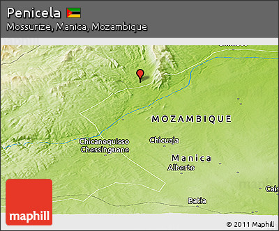 Physical Panoramic Map of Penicela