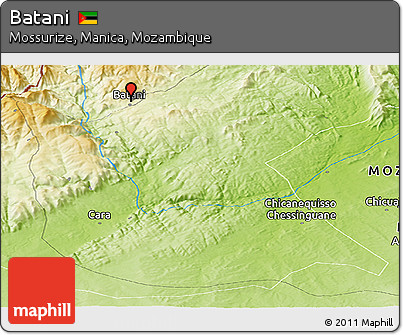Physical Panoramic Map of Batani