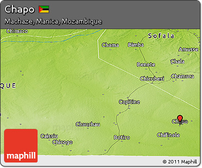 Physical Panoramic Map of Chapo
