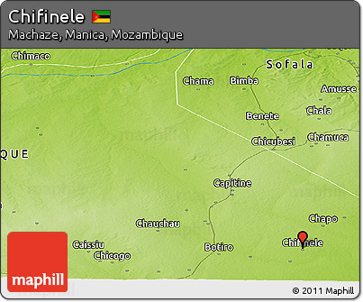 Physical Panoramic Map of Chifinele