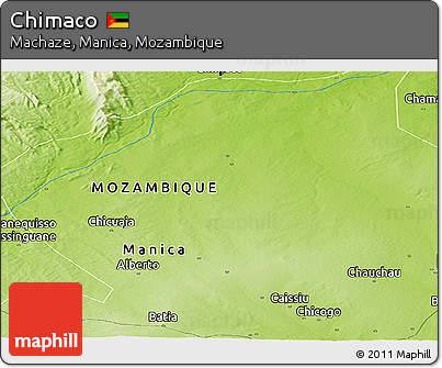 Physical Panoramic Map of Chimaco