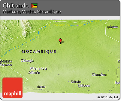 Physical Panoramic Map of Chitondo