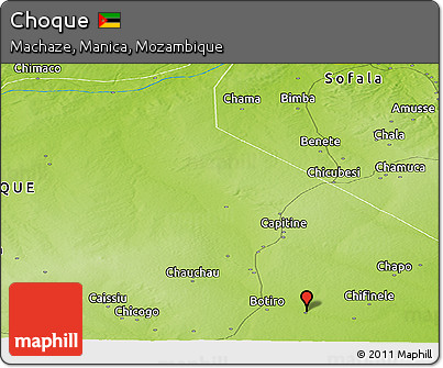 Physical Panoramic Map of Choque