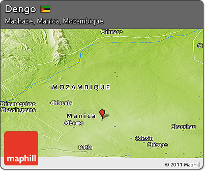 Physical Panoramic Map of Dengo