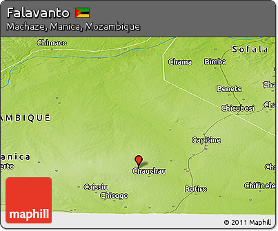 Physical Panoramic Map of Falavanto