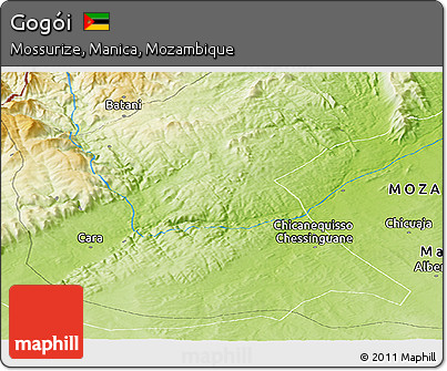 Physical Panoramic Map of Gogói