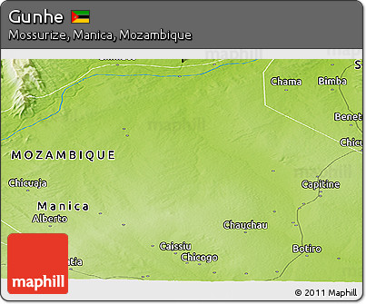 Physical Panoramic Map of Gunhe
