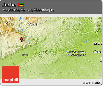Physical Panoramic Map of Jeche