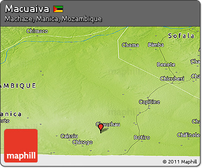 Physical Panoramic Map of Macuaiva
