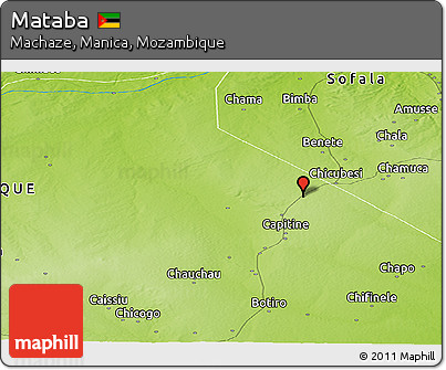 Physical Panoramic Map of Mataba