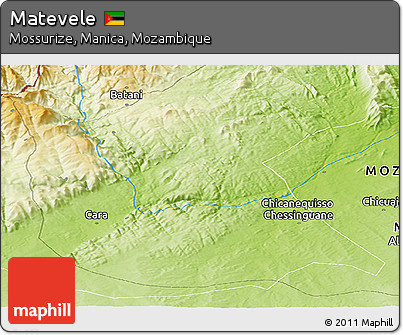 Physical Panoramic Map of Matevele