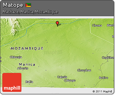 Physical Panoramic Map of Matope