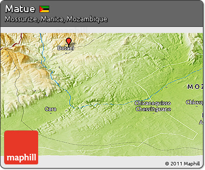 Physical Panoramic Map of Matue