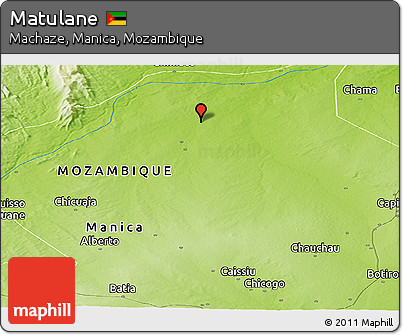 Physical Panoramic Map of Matulane