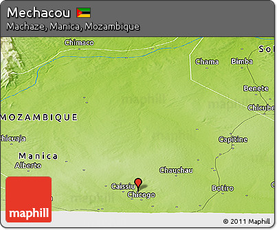 Physical Panoramic Map of Mechacou