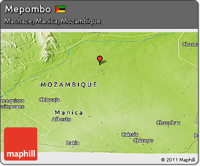 Physical Panoramic Map of Mepombo