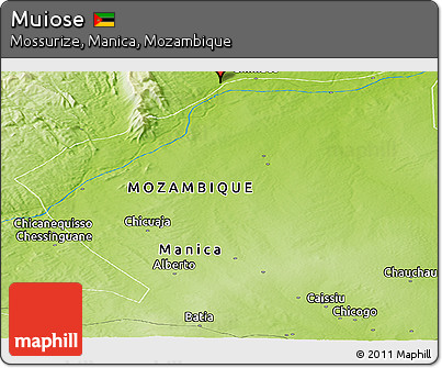 Physical Panoramic Map of Muiose