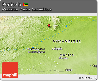 Physical Panoramic Map of Penicela