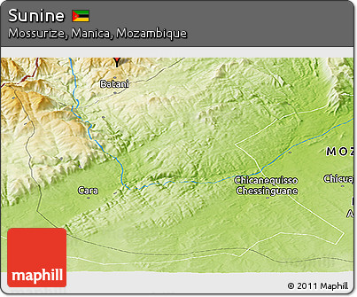 Physical Panoramic Map of Sunine