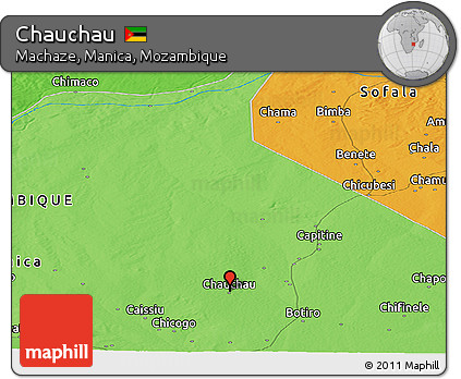 Political Panoramic Map of Chauchau