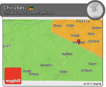 Political Panoramic Map of Chicubesi