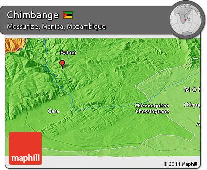 Political Panoramic Map of Chimbange