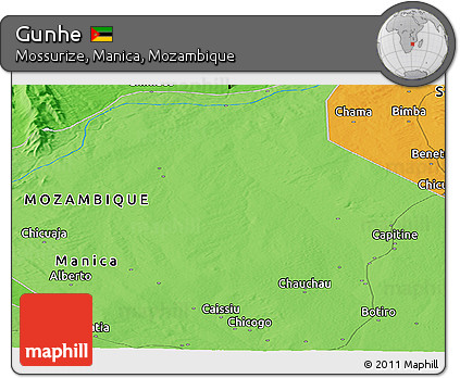 Political Panoramic Map of Gunhe