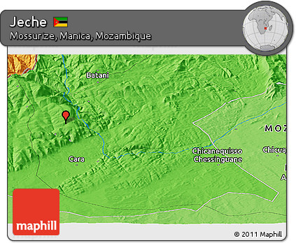 Political Panoramic Map of Jeche