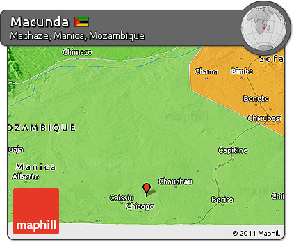 Political Panoramic Map of Macunda