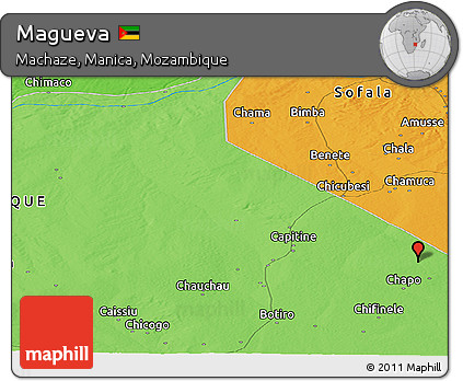 Political Panoramic Map of Magueva