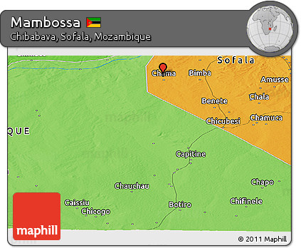 Political Panoramic Map of Mambossa