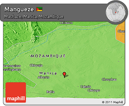 Political Panoramic Map of Mangueze