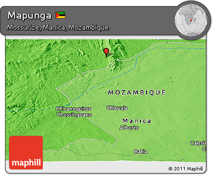 Political Panoramic Map of Mapunga